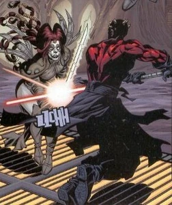 Mighella strikes Maul.