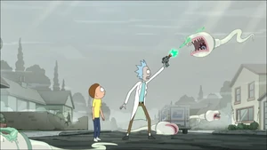 Rick Shoots a Sperm.png (1.4 MB) Rick Sanchez shooting a sperm dead.