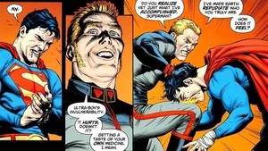 Earth-Man vs. Superman.