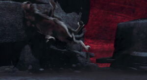 Kazar thuds against the rock wall once more.