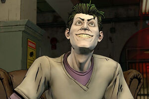 John Doe watching TV in Arkham Asylum.