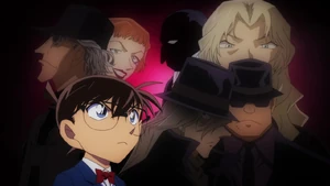 Conan vs. Karasuma, Gin, Vodka, Vermouth, Chianti, and Korn.