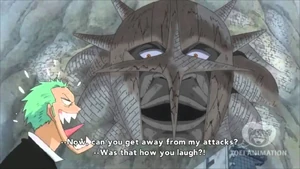 Picalaugh.jpg (81 KB) Pica provokes Zoro by his high-pitched laugh.