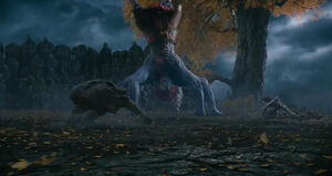 Redmane fighting with Kongwen and black armor