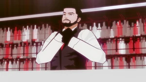Junior adjusting his tie