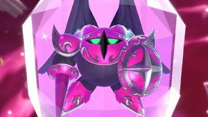 Galacta Knight's Dark Mode in Super Kirby Clash.