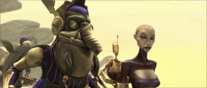 224 reports to Ventress that the Jedi destroyed their advanced troops that pleased the king.