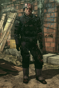 "Bad Day Becker" avatar in Deathmatch mode.