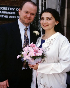 Phil Mitchell with his first wife Nadia Boravac.