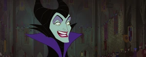 Maleficent's creepy laugh after she curses Princess Aurora to die when she turns sixteen.