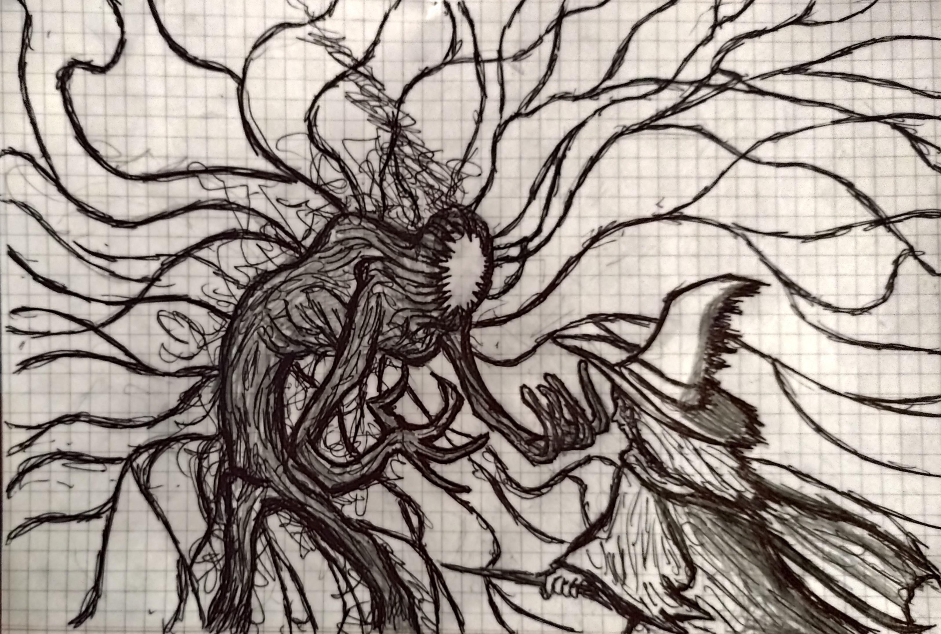 Nevermore's Art Blog! — Sketch of SCP-076, Able!! HIS DESIGN GIVES