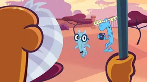 The Baboon approached by Sniffles.