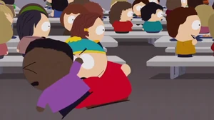 Cartman knocking out Tolkien Black in a deleted scene of Season 18.