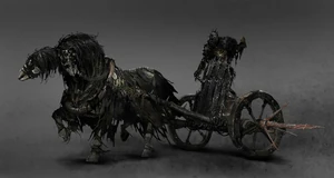 Concept art of the Executioner's Chariot.