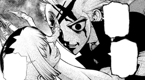 Xeno meeting Gen Asagiri.