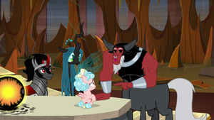 Tirek telling Cozy the legend of Grogar S9E1