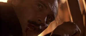 Travis' death.png (209 KB) Travis has one last exchange with Riggs after being shot with his own armor-piercing bullets.