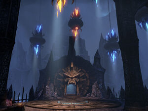 Mannimarco's castle in the realm of Coldharbour.