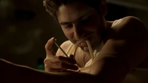 Christopher doing heroin.