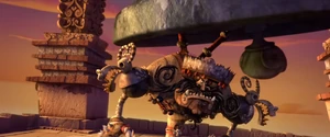 Chakal growls furiously