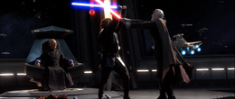 Skywalker unleashes his fury on the Sith Lord.