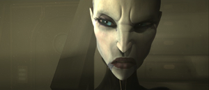 Tempers quickly flare as Boba yells at Ventress stating he is in charge of the mission.