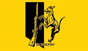 The crest of the bioterrorist group known as Il Veltro (Veltro).