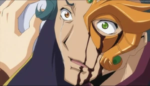 Jeremiah being forgiven by Lelouch while being told of his true identity.