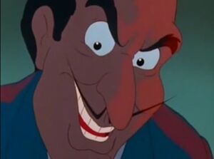 "We've got to have… MONEY." Lickboots evil grin