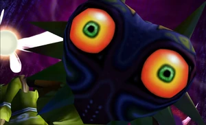 Majora sadistically turning Link into a deku scrub.