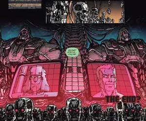 Megatron alongside the T-800 reborn as Skynet goes online.