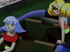 Oakley and Annie speaking to Latias as they catch her.