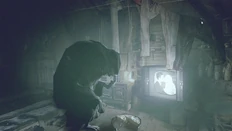 Moreau watching a romance movie while eating cheese in an early draft.