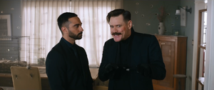 Dr. Robotnik and Agent Stone in Tom's house