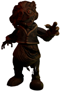 The Mimic inside its cobbled-together costume from Ruin.