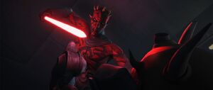 Maul overpowers Savage ending their spar.