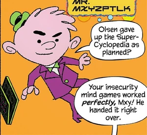 Mr. Mxyzptlk from "Jimmy Olsen's SuperCyclopedia" universe