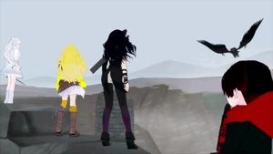 Team RWBY battles a Nevermore