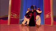 Jafar about to disappear and escape.