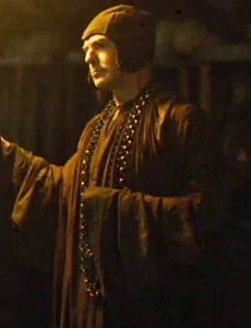 A pyromancer, possibly Belis, in Game of Thrones.