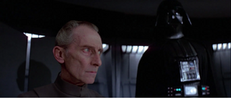 Vader only stopped when Grand Moff Tarkin verbally intervened.