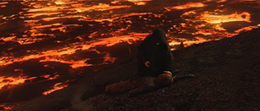 Sidious recovers his severely wounded apprentice Vader.