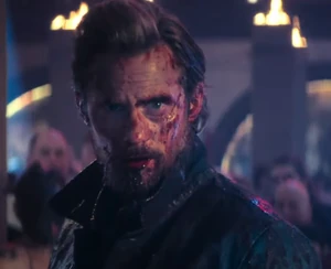 Alexander Skarsgård as Randall Flagg in the 2020 miniseries, The Stand.