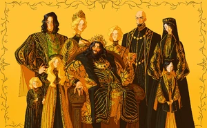 House Baratheon by kudriaken.png (5.26 MB) House Baratheon in the beginning of the main story (the ward Edric Storm isn't featured in the picture). From upper left to lower right: Lord Renly Baratheon, Queen Cersei Lannister, Prince Joffrey Baratheon, Lord Stannis Baratheon, Lady Selyse Baratheon (née Florent), Prince Tommen Baratheon, Princess Myrcella Baratheon, King Robert I Baratheon, and Shireen Baratheon.