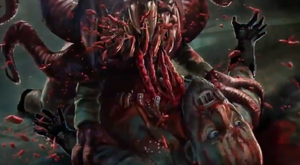 Dr. Monty killing Doctor Maxis.