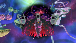 Parallel Nightmare's evil laugh as he summons Aeon Hero.