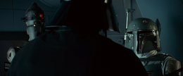 Vader continued pursuing the Falcon, and resorted to hiring bounty hunters to complete the task.