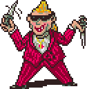 In-game sprite of Frank Fly.