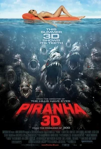 The piranhas on the movie poster for the first film.