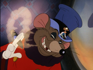 Warren T. Rat and Digit after Fievel has landed in their suitcase.